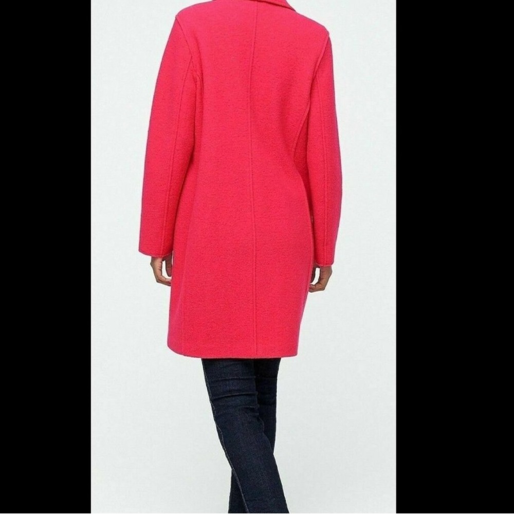 J.Crew Daphne topcoat in Italian boiled wool - size 2 tall - bright rose (pink) - Picture 4 of 6